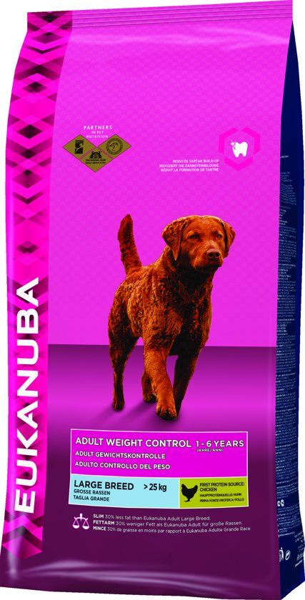 EUKANUBA Dog Adult - Large Breed - Gewichtscontrole - Hondenvoer - 12 kg