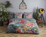 HIP Dekbedovertrek mandalas et fleurs - 1 personne 140x200/220 cm - Gris - 100% Coton satin