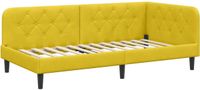 vidaXL Hoek Bed Frame Geel 90 x 190 cm Fluweel
