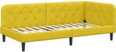 vidaXL Hoek Bed Frame Geel 90 x 190 cm Fluweel