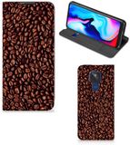 B2Ctelecom Motorola Moto G9 Play Flip Style Cover Koffiebonen