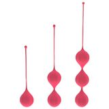Cotoxo Belle - Boules de geisha - Set 3 pièces - silicone rouge