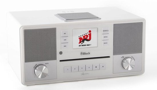 Aurora Persoonlijk Digitaal DAB+ FM UKW Tafelradio Wit 36W Bluetooth WIFI USB