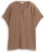 Tom Tailor Crinkle T-shirt Maat XS taupe grey