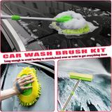 Autowasset 12-delige avec brosse pour pneus, grattoir à glace, brosse en microfibre chenille, brosse de détail automobile, kit de brosses de nettoyage automobile, fournitures adaptées aux voitures, camions, SUV et camping-cars