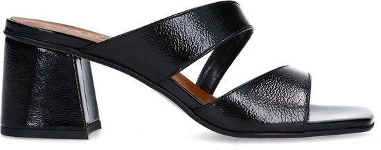 Sacha - Dames - Zwarte sandalen met blokhak - Maat 39