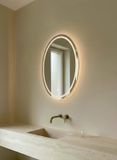 VIDI LUNOR Ovale Badkamerspiegel met LED Verlichting 80x60 cm