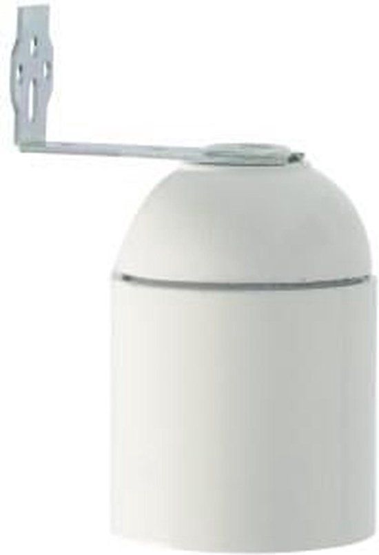 Merkloos Lamphouder met beugel - E27 - Wit