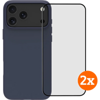 BlueBuilt Protective Back Cover MagSafe iPhone 17 Pro Max Blue + Screenprotector Duo Pack