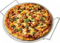KLAUSBERG Pizzasteen - 33cm - Rond - Zilver/Grijs
