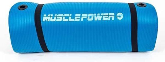 Muscle Power Fitnessmat - Blauw - 190 x 60 x 1,5 cm