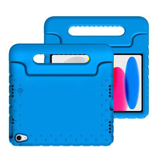 imoshion Tablet Hoes Kinderen - Geschikt voor Apple iPad 11 2025 A16 / iPad 10e generatie (2022) 10.9 inch - Kidsproof Kinder Hoes - Blauw