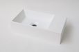 INK Fontein Contra Polystone Rechthoek Zonder Kraangat Rechts Mat Wit 40x22x10 cm