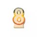 Verjaardagskaarsen Frosted Birthday Candles N.8 - 9cm White Wax - 24 Pieces