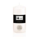 Atmosphere Chic Witte kaars Ø 70 x 150 mm – lange brandduur, druppelvrij, perfect voor een ontspannen sfeer en woondecoratie, niet geparfumeerd
