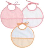 Ti TIN - Verpakking met 3 kruissteek slabbetjes van 100% katoen met een zacht gevoel, kleur roze, afmetingen 19x19 cm.