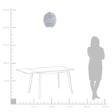 Beliani SAUER - Hanglamp - Zilver - Acrylglas