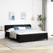 vidaXL Boxspring bed met hoofdeinde Zwart 180 x 200 cm Stof