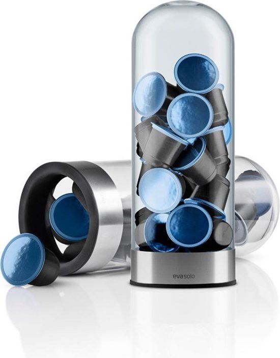 Eva Solo Koffiecups Dispenser - Transparant - RVS - Glas