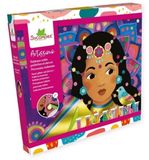 Sycomore set de bricolage XL sable, paillettes et or - Princesses Inde.