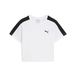 PUMA T7 Baby T-shirt voor Dames, Wit, Maat 11-12Y