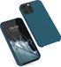 kwmobile telefoonhoesje geschikt voor Apple iPhone 12 Pro Max - Hoesje met siliconen coating - Smartphone case in mat petrol