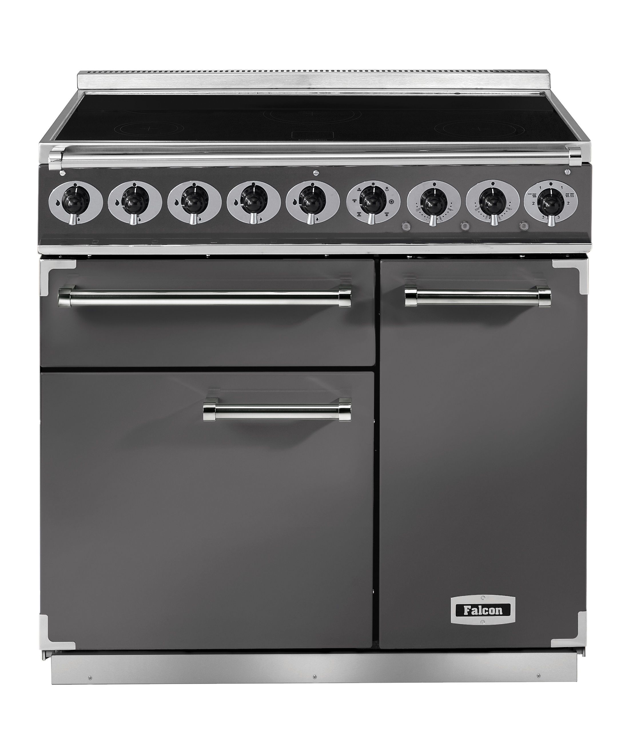 Falcon 900 Deluxe Range-fornuis - Inductie - 5 Zones - Slate - A