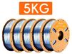 PLA Filament Ultra Silk - Filament pour imprimante 3D - Diamètre 1,75 mm - Bobine de 5 kg - Convient aux imprimantes 3D FDM - Emballé sous vide - Argent