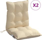 VidaXL Stoelkussens 2 stuks Beige Oxford Stof 100 x 50 cm
