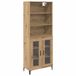 vidaXL Highboard Artisan Eiken 69,5 x 34 x 180 cm Bewerkt hout