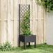 Maison Exclusive jardinière avec treillis, noir, 40x40x142 cm, plastique PP