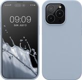 kwmobile telefoonhoesje geschikt voor Apple iPhone 14 Pro - Hoesje met siliconen coating - Smartphone case in mat lichtblauw