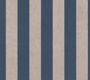 A.S. Création Anna D'Andrea Gestreept vliesbehang 10,05 m x 0,53 m - Blauw, beige