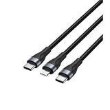 Watio Wave USB-C naar USB-C kabel, 1,2 m, zwart