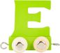 Small Foot Houten Lettertrein Groen - E - 12 stuks