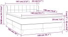 vidaXL Boxspring met matras fluweel donkergrijs 140x190 cm