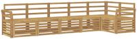 vidaXL - Buiten - bank - set - 6 - st - Wit - Massief - Acacia - Hout
