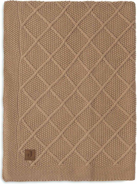 Jollein Deken Wieg 75x100cm Check Knit Biscuit