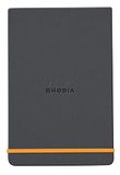 RHODIA 194373C - Hardcover Webnotepad Notitieboek Titaan - A5 14,8 x 21 cm - Gelijnd - 192 Afscheurbare Pagina's - Clairefontaine Ivoor Papier 90 g/m² - Leeslint, Elastieksluiting - Imitatieleer - Rhodiarama