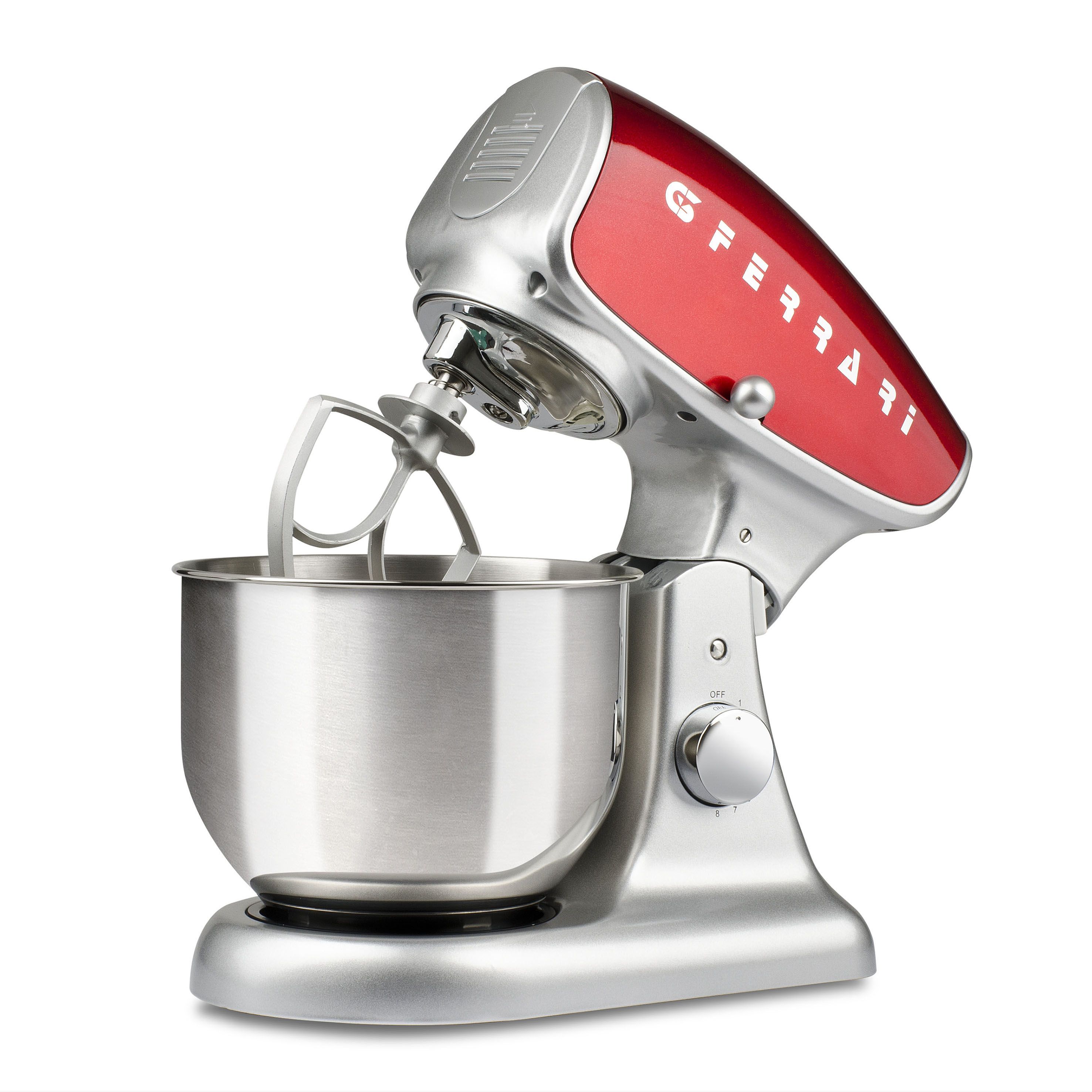 G3 Ferrari Pastaio Deluxe Stand Mixer - 1200W - Red/Silver