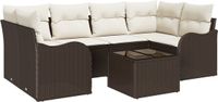 vidaXL Tuinbank Set Bruin Poly Rattan