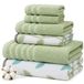 Pacific Coast Textiles 6 stuks garen geverfde handdoek biologische wijnstokken salie groen, 6-delig
