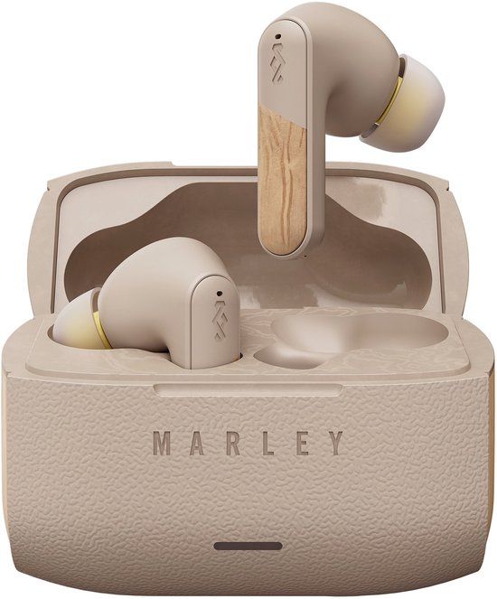 House of Marley Trenchtown ANC Draadloze Oordopjes - Bluetooth 5.4, 24 uur batterijduur, Active Noise Cancelling, IPX5, Cream