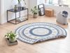 Northrugs Rond binnen & buiten vloerkleed Jamaica - blauw/crème 140 cm rond