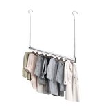 Verstelbare hangende kaststang, verlengstang, hangstang voor kast, robuuste kaststang, hangstang (1 stuk, chroom)