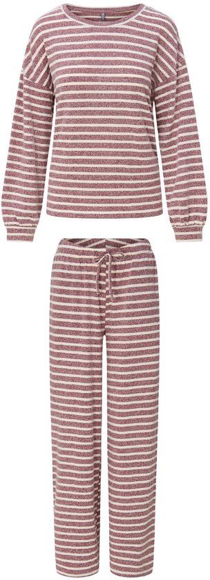 LingaDore Homewear set Vrouwen Port marl Gestreept Lange mouw 95% Polyester, 5% Elasthan S