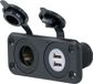 Marinco Deluxe Dual USB Charger and 12V Receptacle