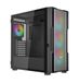 Noua Smash SK200, ARGB Mid-Tower E-ATX Gaming PC-behuizing, 4 x 120 mm PWM ARGB ventilatoren, ondersteunt 360 mm radiatoren, mesh-voorpaneel en zijpaneel van gehard glas, zwart
