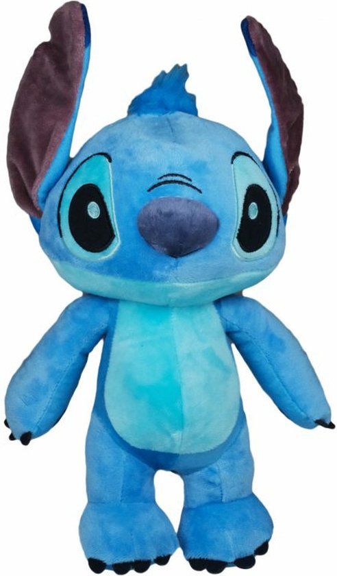 Disney Stitch Pluche Knuffel - 30cm - Met Geluid - Hawaii Blouse - Blauw
