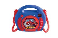 LEXIBOOK Marvel Spider-Man CD-speler met 2 microfoons, hoofdtelefoonaansluiting, werkt op batterijen, RCDK100SPLXB